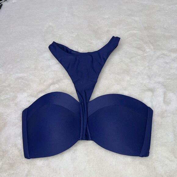 MIKOH Padded Bandeau High Neck Bikini Top Size Small - Picture 3 of 5